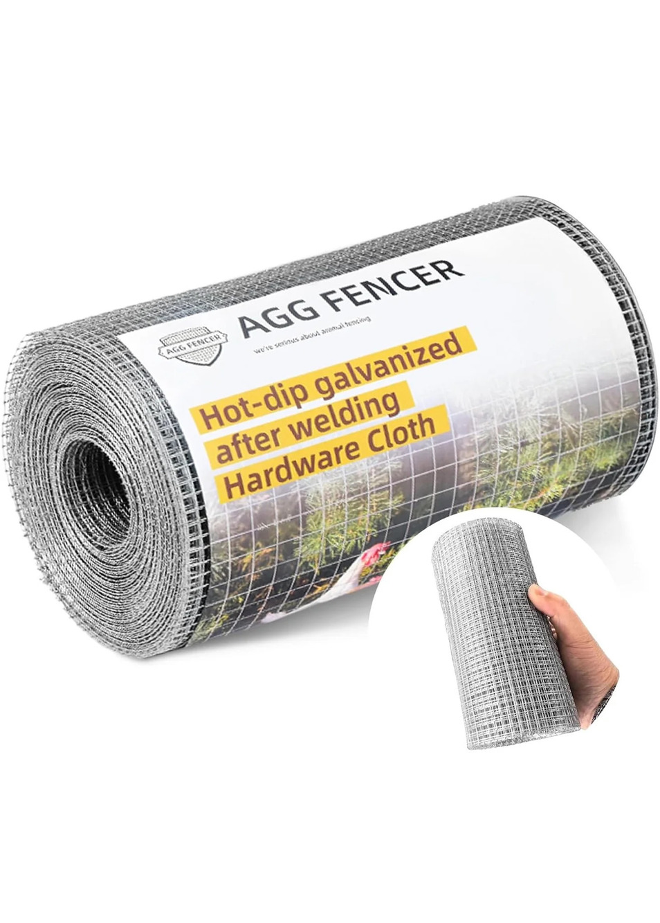 Hardware Cloth 8in x 25ft Galvanized Wire Mesh Quarter Inch 23 Gauge